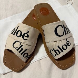 Chloe Woody Logo Canvas Slide